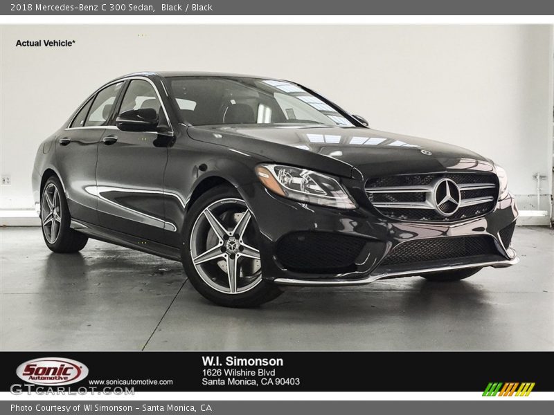 Black / Black 2018 Mercedes-Benz C 300 Sedan