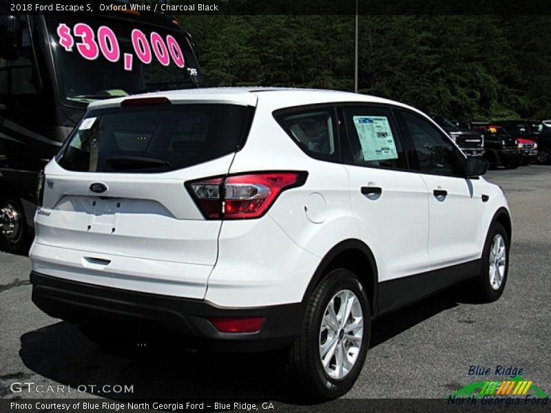 Oxford White / Charcoal Black 2018 Ford Escape S
