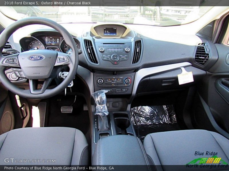 Oxford White / Charcoal Black 2018 Ford Escape S