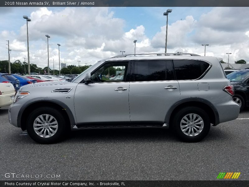 Brilliant Silver / Almond 2018 Nissan Armada SV
