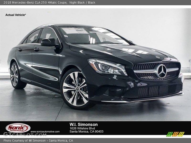 Night Black / Black 2018 Mercedes-Benz CLA 250 4Matic Coupe