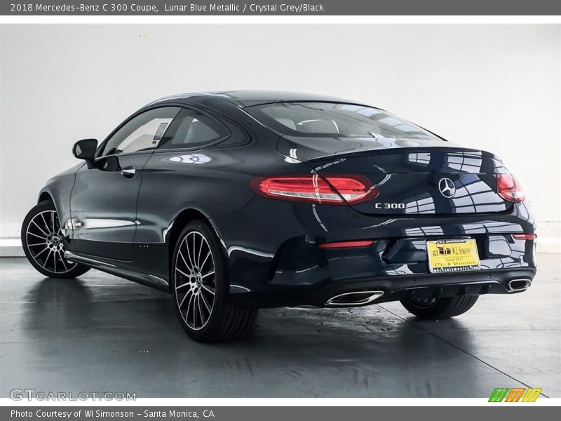 Lunar Blue Metallic / Crystal Grey/Black 2018 Mercedes-Benz C 300 Coupe