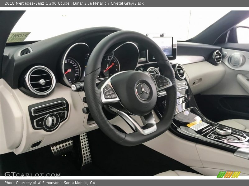 Lunar Blue Metallic / Crystal Grey/Black 2018 Mercedes-Benz C 300 Coupe