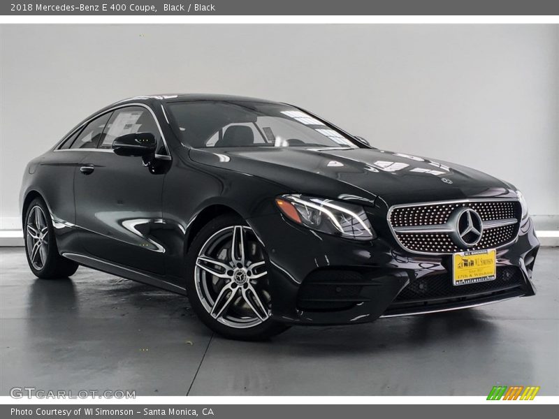 Black / Black 2018 Mercedes-Benz E 400 Coupe