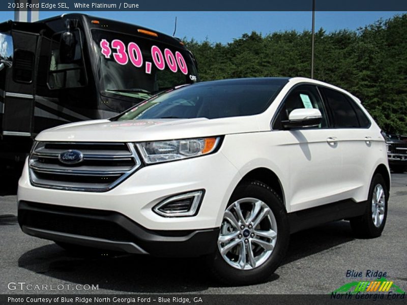 White Platinum / Dune 2018 Ford Edge SEL