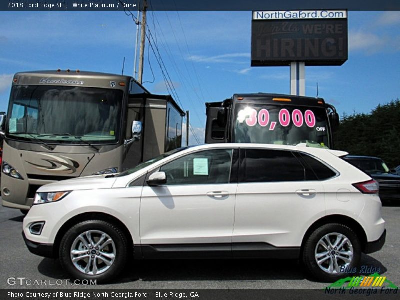 White Platinum / Dune 2018 Ford Edge SEL