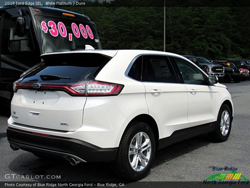 White Platinum / Dune 2018 Ford Edge SEL