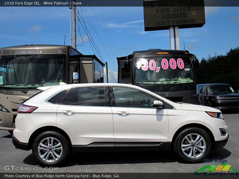 White Platinum / Dune 2018 Ford Edge SEL