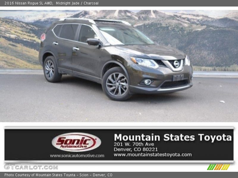 Midnight Jade / Charcoal 2016 Nissan Rogue SL AWD