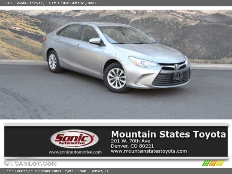Celestial Silver Metallic / Black 2015 Toyota Camry LE
