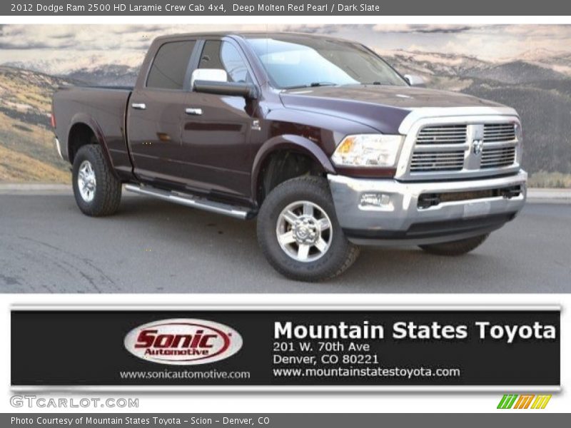 Deep Molten Red Pearl / Dark Slate 2012 Dodge Ram 2500 HD Laramie Crew Cab 4x4