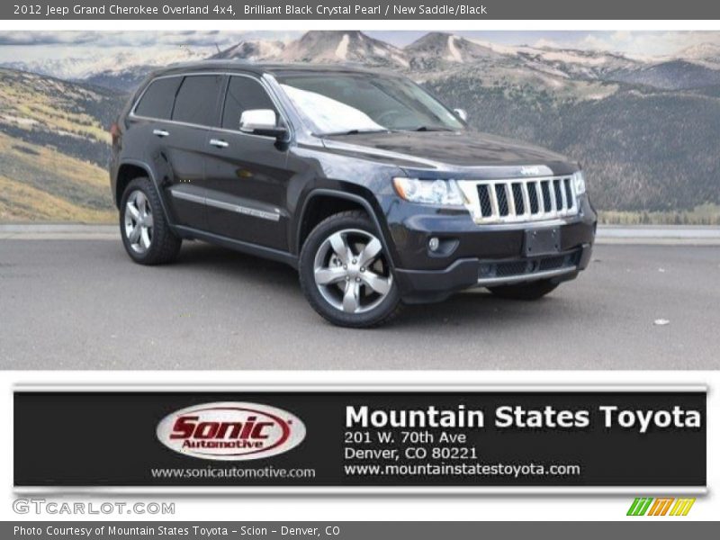 Brilliant Black Crystal Pearl / New Saddle/Black 2012 Jeep Grand Cherokee Overland 4x4