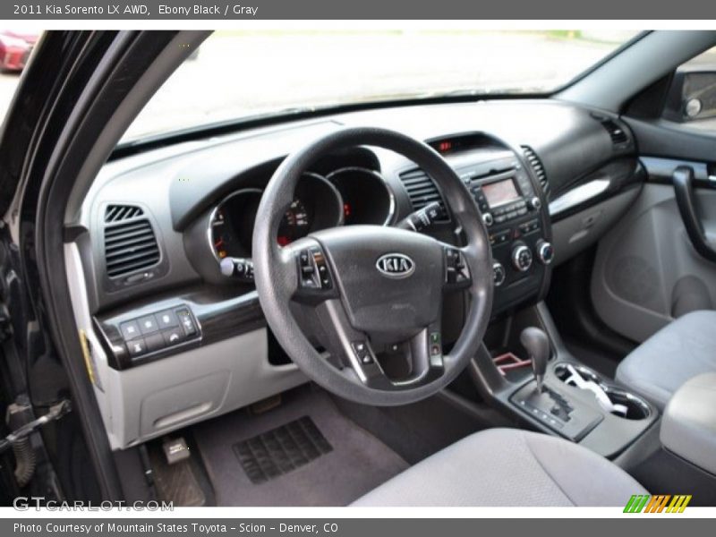 Ebony Black / Gray 2011 Kia Sorento LX AWD