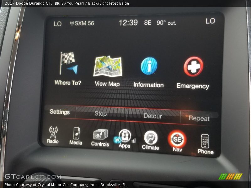 Blu By You Pearl / Black/Light Frost Beige 2017 Dodge Durango GT