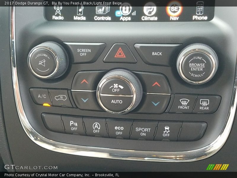 Blu By You Pearl / Black/Light Frost Beige 2017 Dodge Durango GT