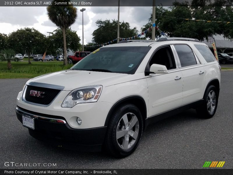 Summit White / Ebony 2012 GMC Acadia SLT AWD