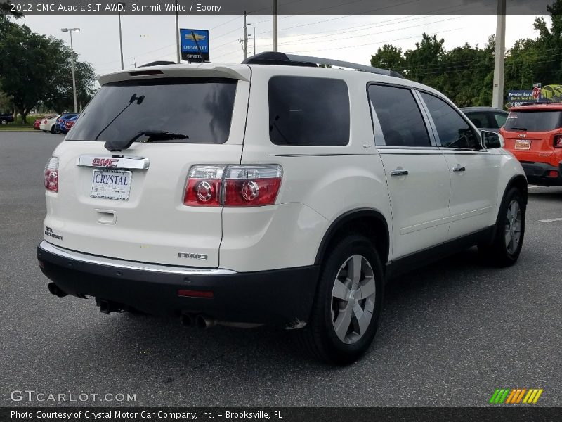 Summit White / Ebony 2012 GMC Acadia SLT AWD
