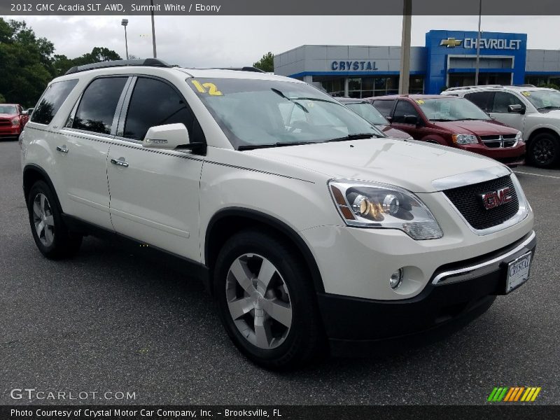 Summit White / Ebony 2012 GMC Acadia SLT AWD