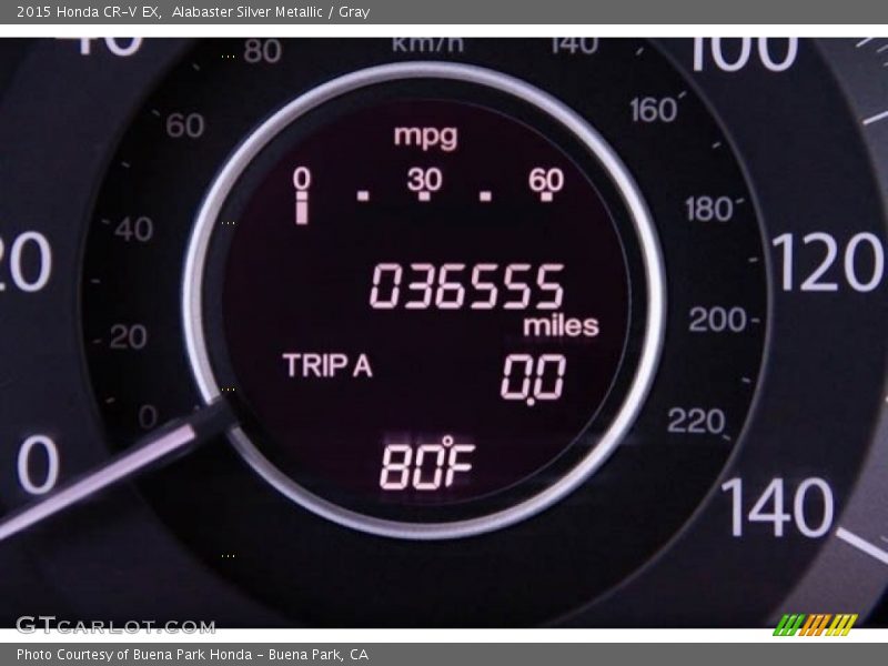 Alabaster Silver Metallic / Gray 2015 Honda CR-V EX