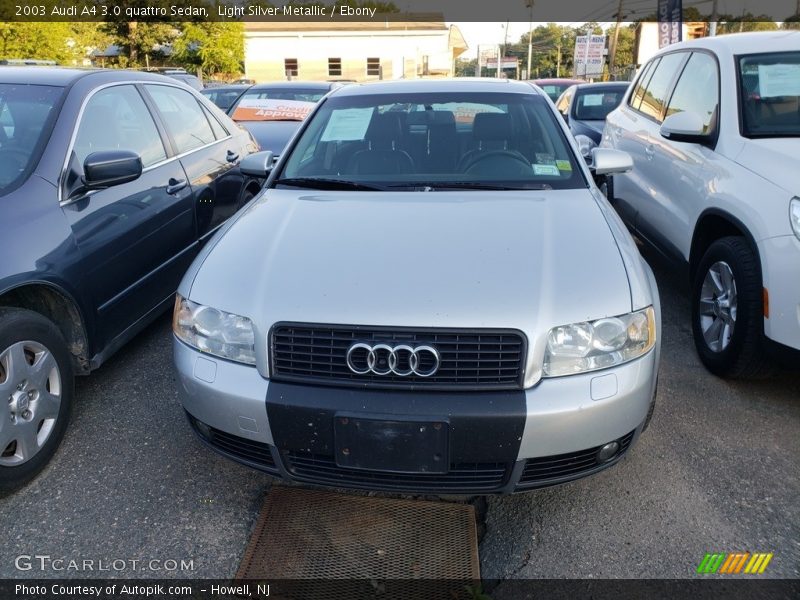 Light Silver Metallic / Ebony 2003 Audi A4 3.0 quattro Sedan