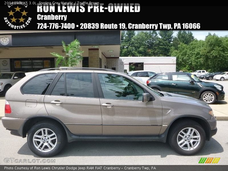 Sterling Grey Metallic / Truffle Brown 2004 BMW X5 3.0i