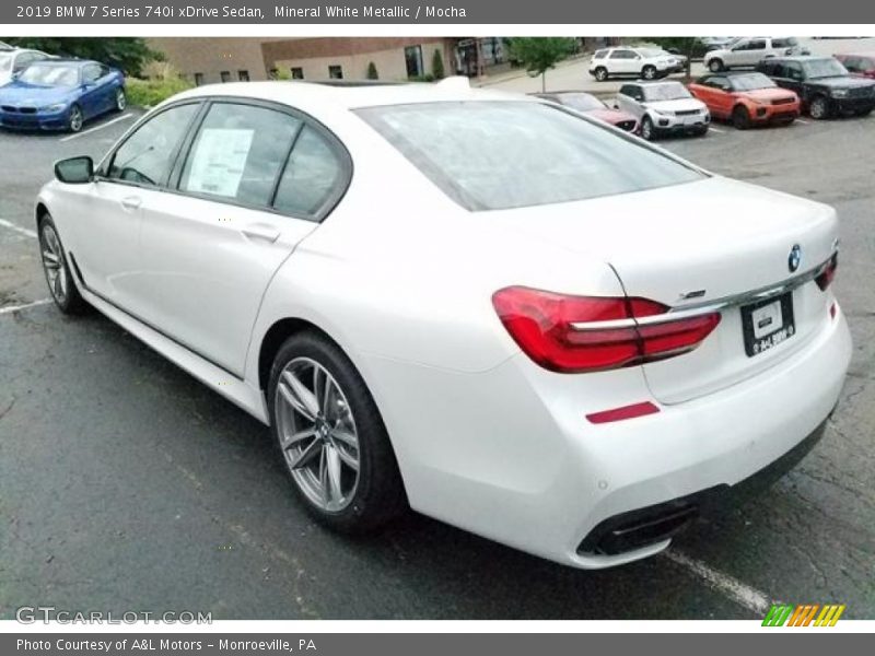 Mineral White Metallic / Mocha 2019 BMW 7 Series 740i xDrive Sedan