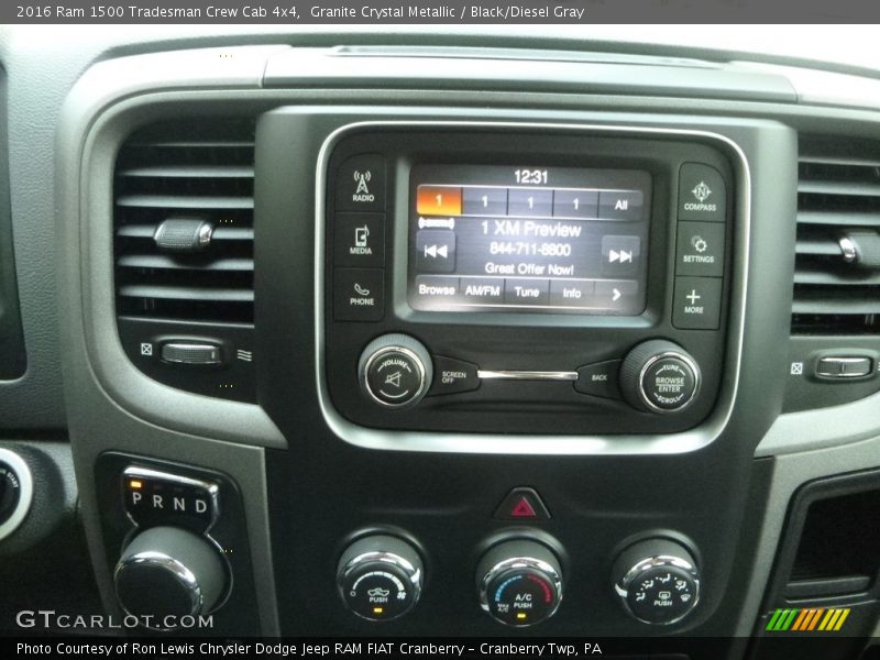Granite Crystal Metallic / Black/Diesel Gray 2016 Ram 1500 Tradesman Crew Cab 4x4