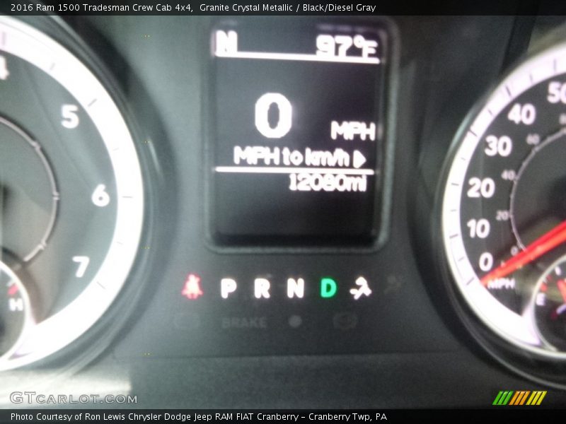 Granite Crystal Metallic / Black/Diesel Gray 2016 Ram 1500 Tradesman Crew Cab 4x4