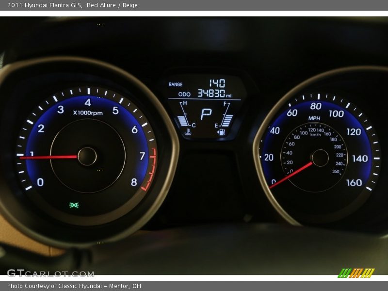 Red Allure / Beige 2011 Hyundai Elantra GLS