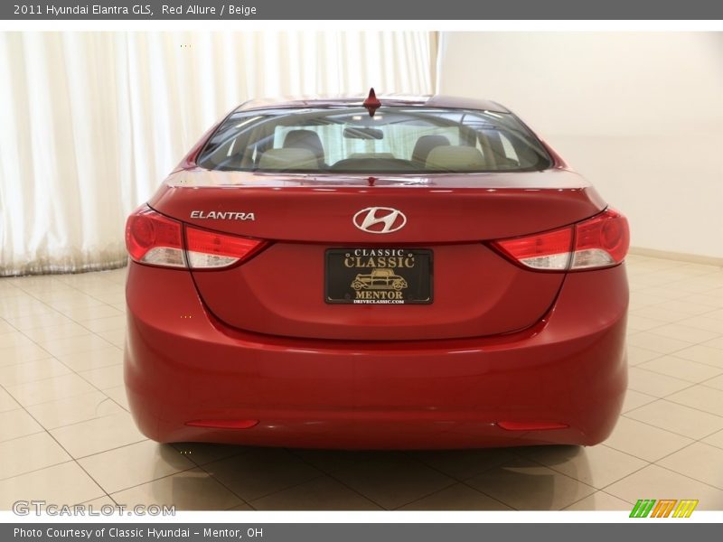 Red Allure / Beige 2011 Hyundai Elantra GLS