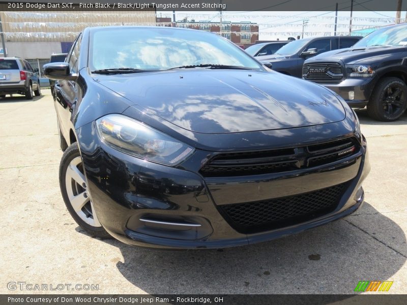Pitch Black / Black/Light Tungsten Accent Stitching 2015 Dodge Dart SXT