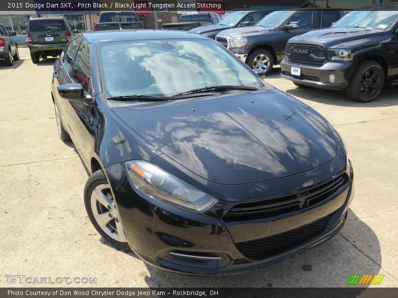 Pitch Black / Black/Light Tungsten Accent Stitching 2015 Dodge Dart SXT