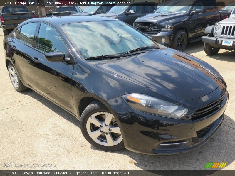 Pitch Black / Black/Light Tungsten Accent Stitching 2015 Dodge Dart SXT