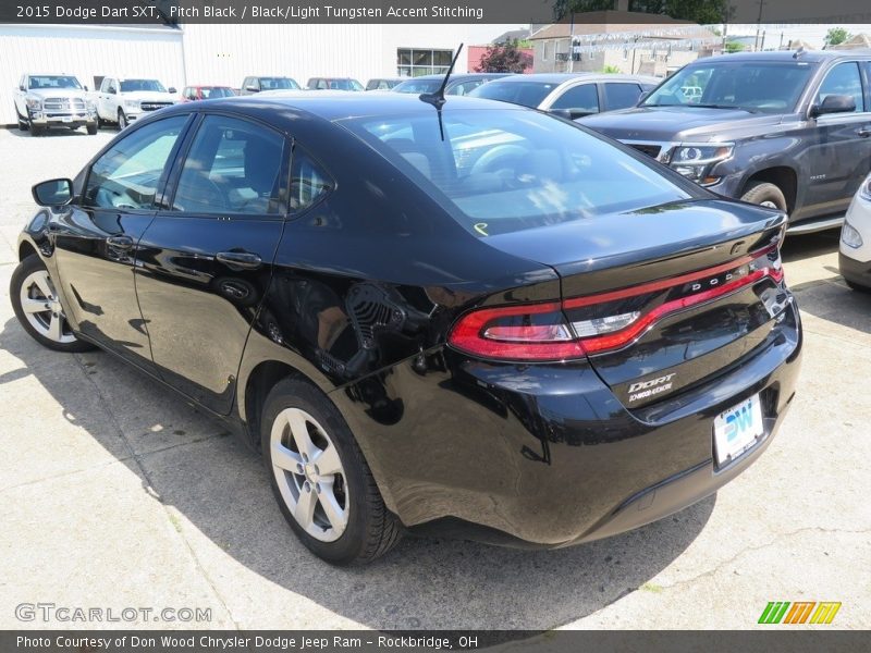 Pitch Black / Black/Light Tungsten Accent Stitching 2015 Dodge Dart SXT