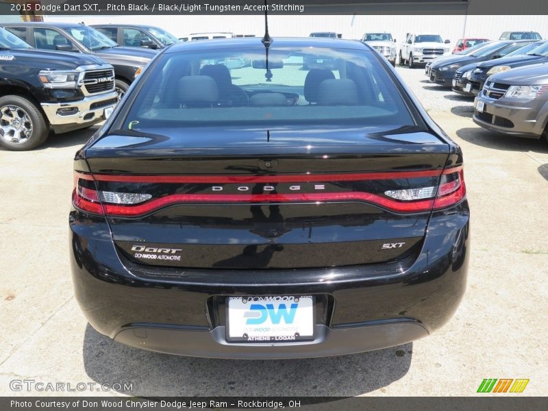 Pitch Black / Black/Light Tungsten Accent Stitching 2015 Dodge Dart SXT