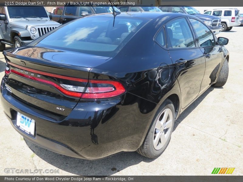 Pitch Black / Black/Light Tungsten Accent Stitching 2015 Dodge Dart SXT