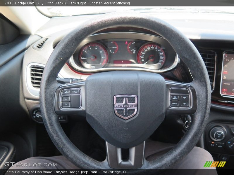 Pitch Black / Black/Light Tungsten Accent Stitching 2015 Dodge Dart SXT