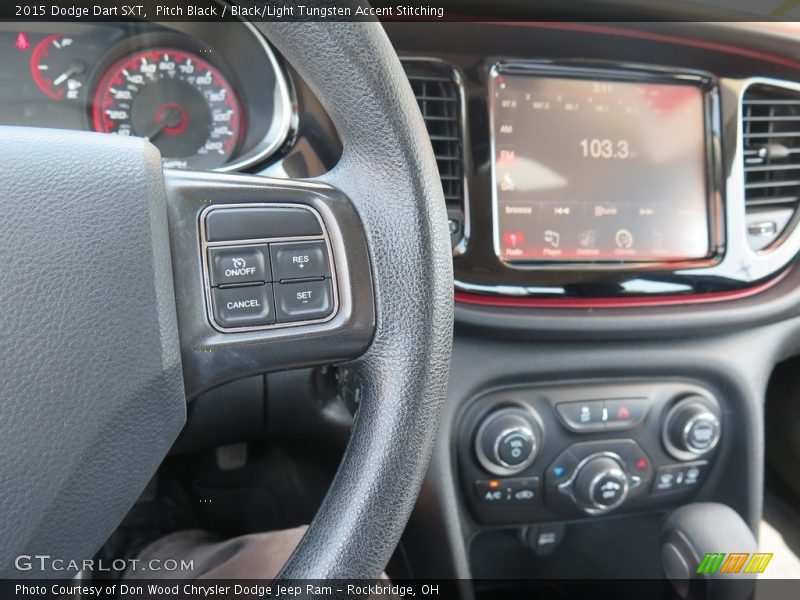 Pitch Black / Black/Light Tungsten Accent Stitching 2015 Dodge Dart SXT