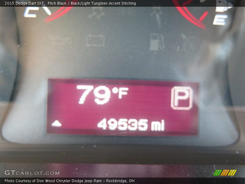 Pitch Black / Black/Light Tungsten Accent Stitching 2015 Dodge Dart SXT