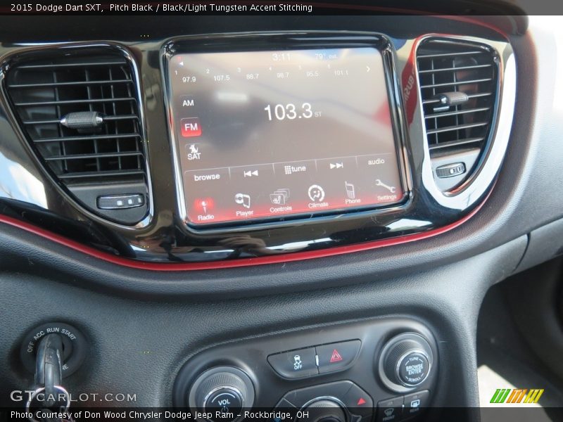 Pitch Black / Black/Light Tungsten Accent Stitching 2015 Dodge Dart SXT