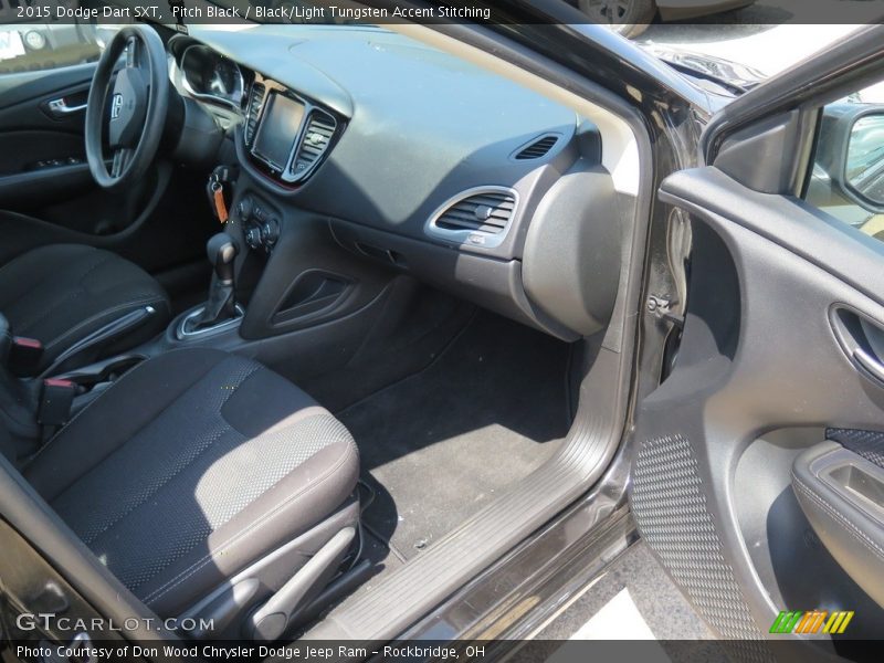 Pitch Black / Black/Light Tungsten Accent Stitching 2015 Dodge Dart SXT