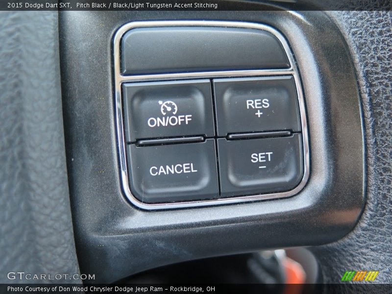 Pitch Black / Black/Light Tungsten Accent Stitching 2015 Dodge Dart SXT