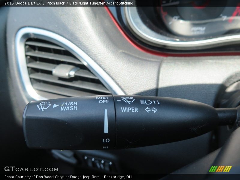 Pitch Black / Black/Light Tungsten Accent Stitching 2015 Dodge Dart SXT