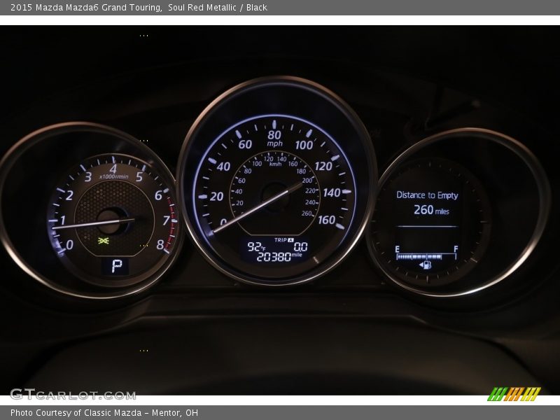 Soul Red Metallic / Black 2015 Mazda Mazda6 Grand Touring