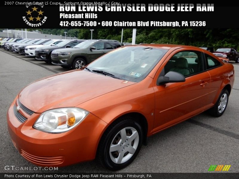 Sunburst Orange Metallic / Gray 2007 Chevrolet Cobalt LS Coupe