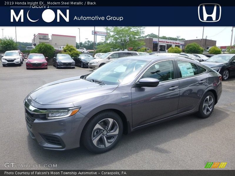 Modern Steel Metallic / Black 2019 Honda Insight EX