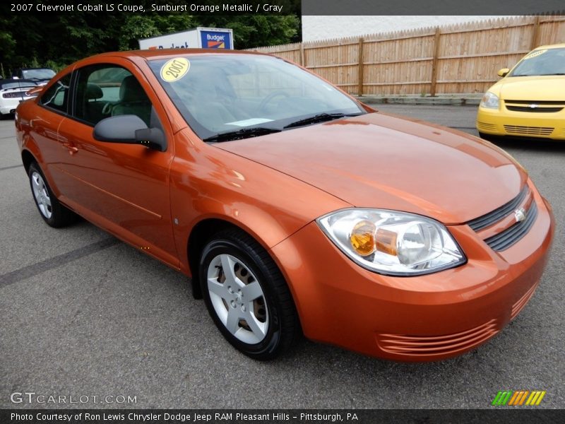 Sunburst Orange Metallic / Gray 2007 Chevrolet Cobalt LS Coupe