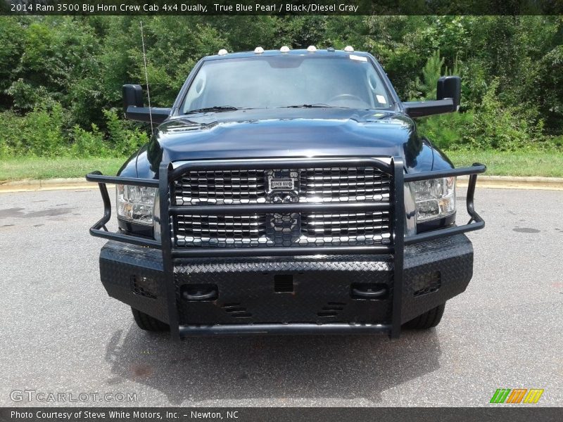 True Blue Pearl / Black/Diesel Gray 2014 Ram 3500 Big Horn Crew Cab 4x4 Dually