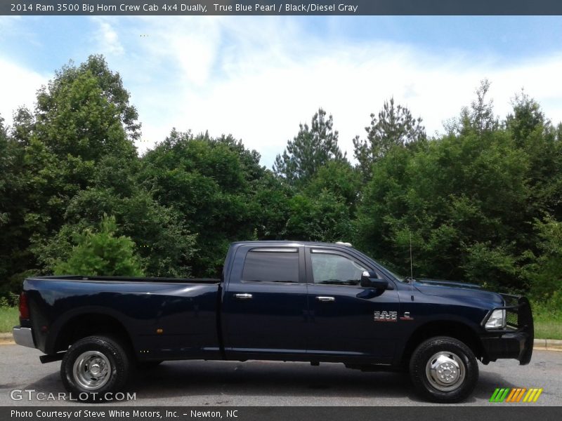 True Blue Pearl / Black/Diesel Gray 2014 Ram 3500 Big Horn Crew Cab 4x4 Dually
