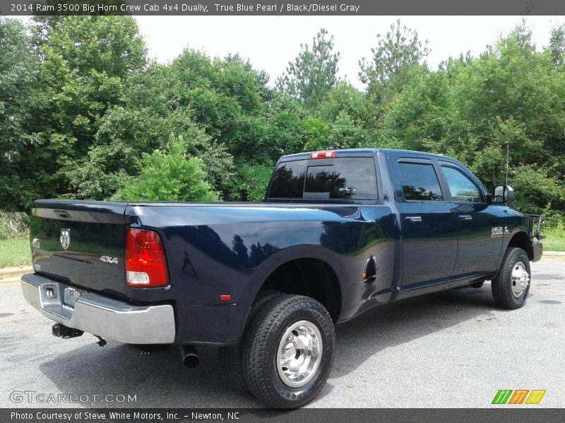 True Blue Pearl / Black/Diesel Gray 2014 Ram 3500 Big Horn Crew Cab 4x4 Dually